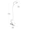 Bezprzewodowa lampa LED klips wył. dotyk 3 tryby [22090000247]